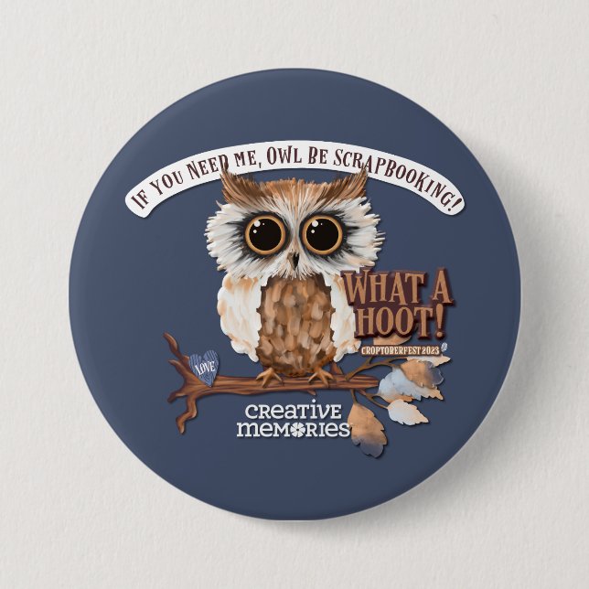 Bóton Redondo 7.62cm Botão redondo Croptoberfest 2023 (Frente)