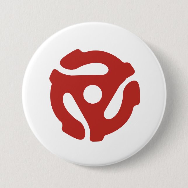 Bóton Redondo 7.62cm Botão Redondo do Audiófilo do Adaptador de 45 RPM (Frente)