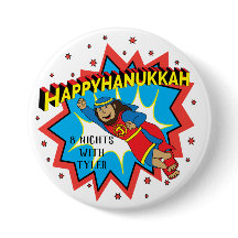 Botão Redondo Hanukkah Personalize Judah Maccabee