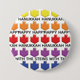 Bóton Redondo 7.62cm Botão Redondo Hanukkah, Personalize os Sonhos 3D