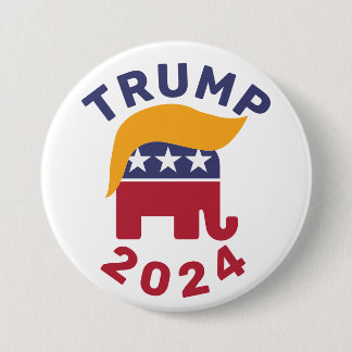Bóton Redondo 7.62cm Botão Redondo Trump Republicano, Grande, 3 Polegad
