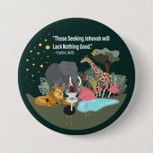Bóton Redondo 7.62cm Botão Seek Jehovah