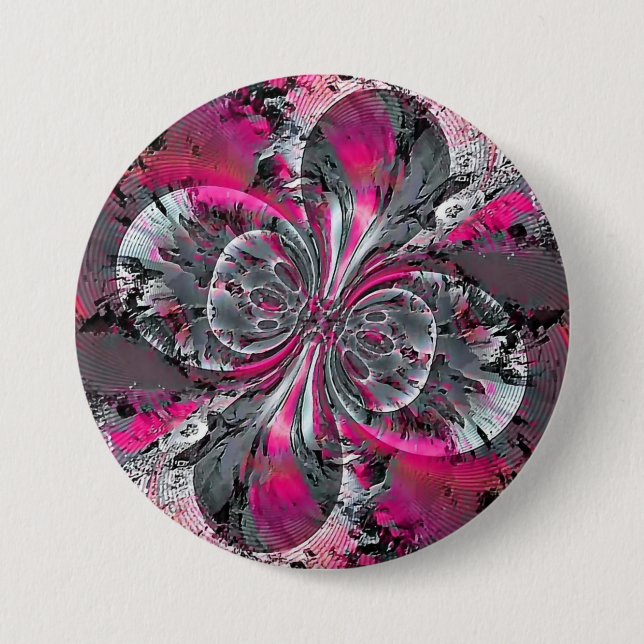 Bóton Redondo 7.62cm Botão Sinais Mistos (Frente)