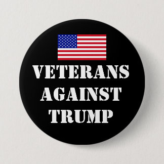 Bóton Redondo 7.62cm Botão Veteranos Contra Trump