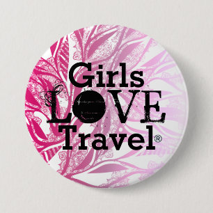 Bóton Redondo 7.62cm Botão Viagem de Girls Love