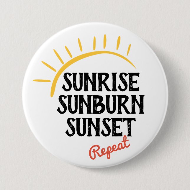 Bóton Redondo 7.62cm Botão Vibes do Summertime (Frente)