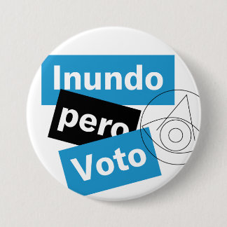 Bóton Redondo 7.62cm Botão Voto do Pero Inundo