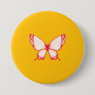 Bóton Redondo 7.62cm Botões de Borboleta Elegante - Asas Delicadas