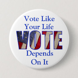 Bóton Redondo 7.62cm Botões de Votação