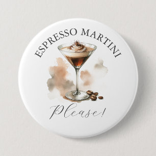 Bóton Redondo 7.62cm Botões Espresso Martini Personalizados