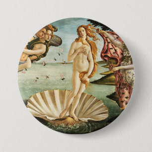 Bóton Redondo 7.62cm Botticelli é O Nascimento de Vênus