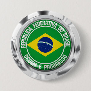 Bóton Redondo 7.62cm Brasil Round Emblem