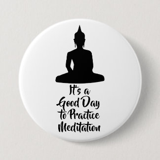 Bóton Redondo 7.62cm Buddha Mindfulness Meditation Motivation