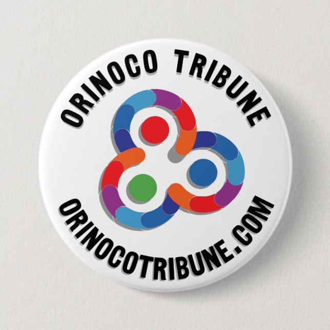 Bóton Redondo 7.62cm Button rounded logo black (Frente)