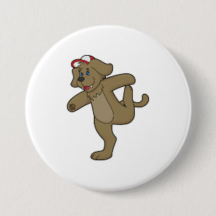Bóton Redondo 7.62cm Cachorro na Malhação de Yoga