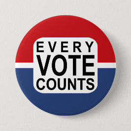 Bóton Redondo 7.62cm Cada voto conta o botão