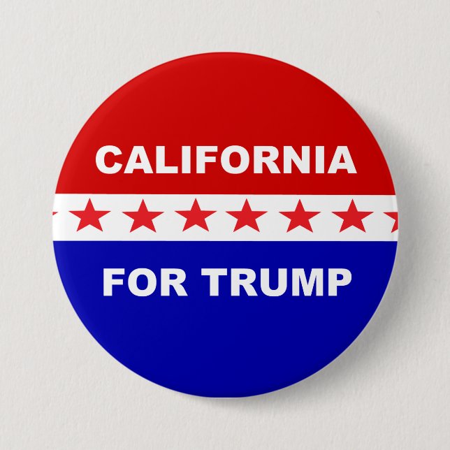 Bóton Redondo 7.62cm California para Trump (Frente)
