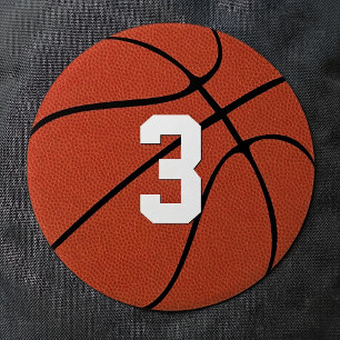 Bóton Redondo 7.62cm Camisa de Basquete Personalizada com Número ou Let