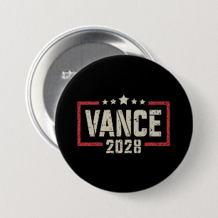 Bóton Redondo 7.62cm Campanha Eleitoral Vance 2028 Presidente Bandeira 