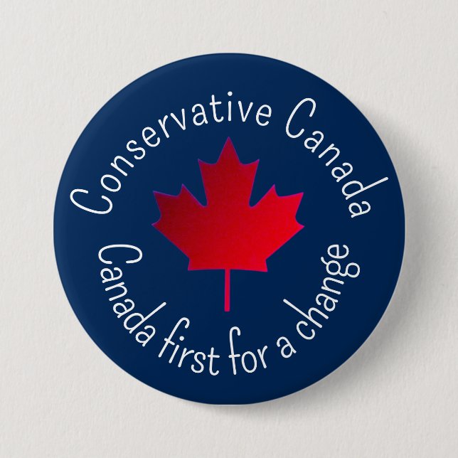 Bóton Redondo 7.62cm Canadá Conservador. Canadá primeiro para uma mudan (Frente)