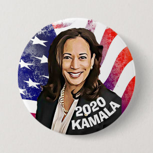 Bóton Redondo 7.62cm Candidato da eleição presidencial de Kamala Harris