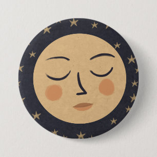 Bóton Redondo 7.62cm Cara bonitinha da lua