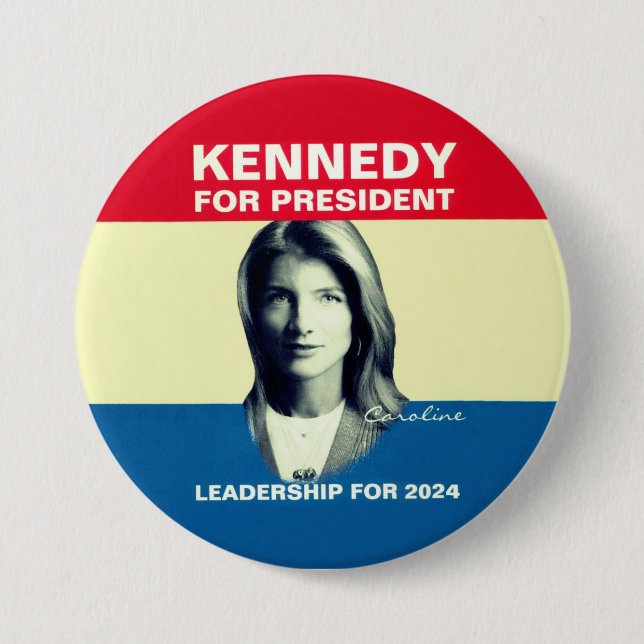 Bóton Redondo 7.62cm Caroline Kennedy 2024 (Frente)