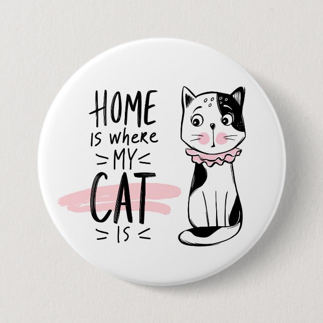 Bóton Redondo 7.62cm Cat Lover (Frente)