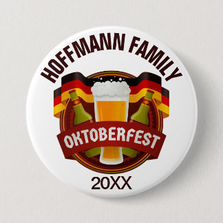 Bóton Redondo 7.62cm Celebração em Família do Oktoberfest
