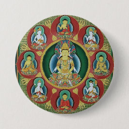 Bóton Redondo 7.62cm Centro de uma mandala de Taizokai