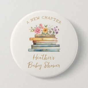 Bóton Redondo 7.62cm Chá de Bebê da Livraria A New Chapter