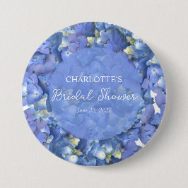 Bóton Redondo 7.62cm Chá de panela Personalizado de Blooms de Hydrangea