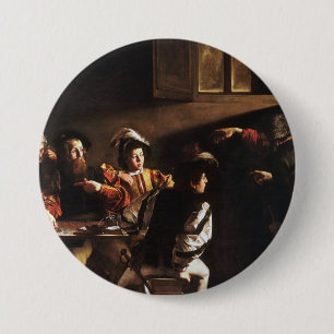 Bóton Redondo 7.62cm Chamada Do Santo Matthew Por Caravaggio