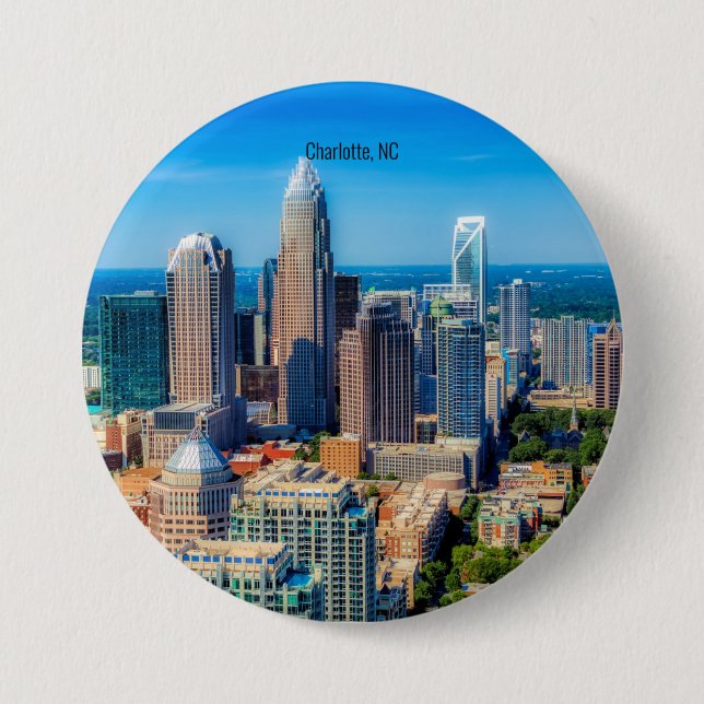 Bóton Redondo 7.62cm Charlotte, fotografia da NC Skyline (Frente)