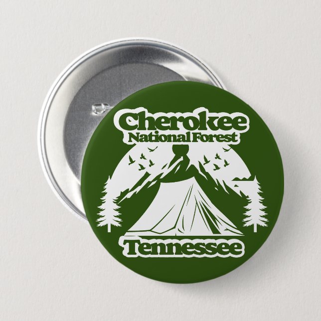 Bóton Redondo 7.62cm Cherokee National Forest Tennessee (Frente & Verso)