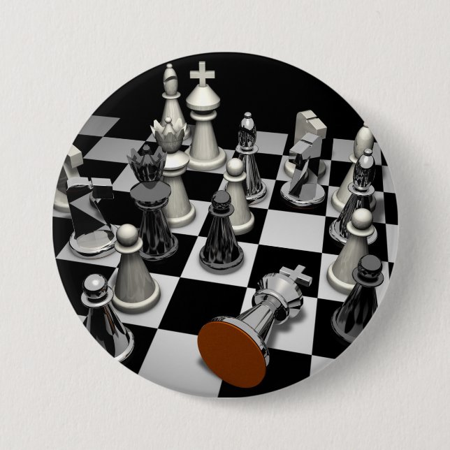 Bóton Redondo 7.62cm Chess Chaveiro (Frente)