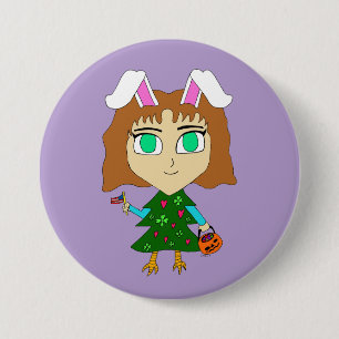 Bóton Redondo 7.62cm Chibi de Feriados Múltiplos
