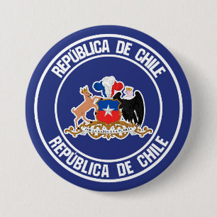 Bóton Redondo 7.62cm Chile Round Emblem