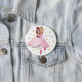 Bóton Redondo 7.62cm Christmas Ballerina Nutcracker Round