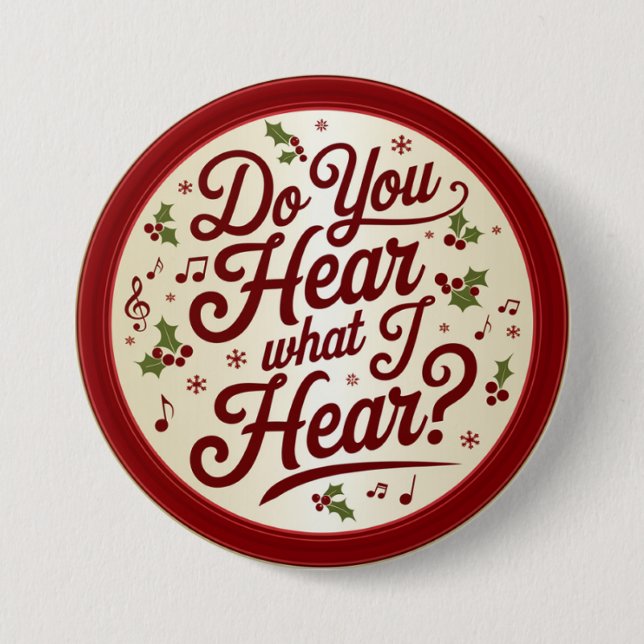 Bóton Redondo 7.62cm Christmas Question Button (Frente)