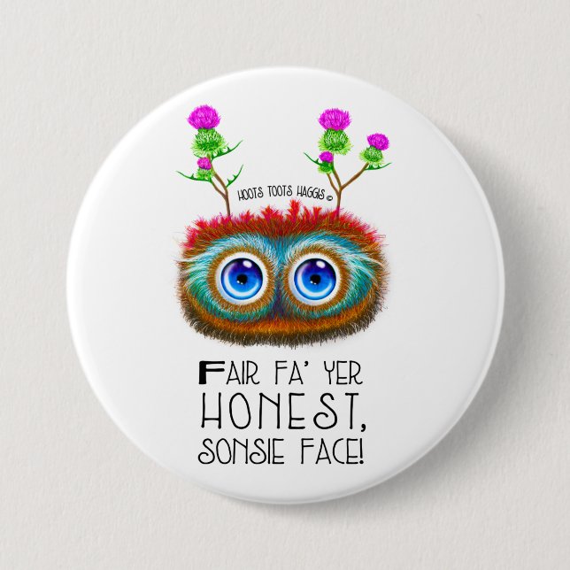 Bóton Redondo 7.62cm Citações engraçadas de Haggis Robert Burns do (Frente)