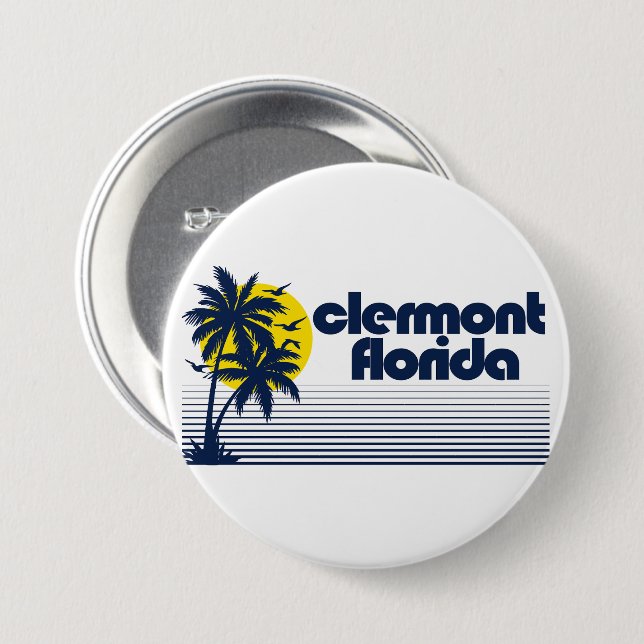 Bóton Redondo 7.62cm Clermont Florida (Frente & Verso)