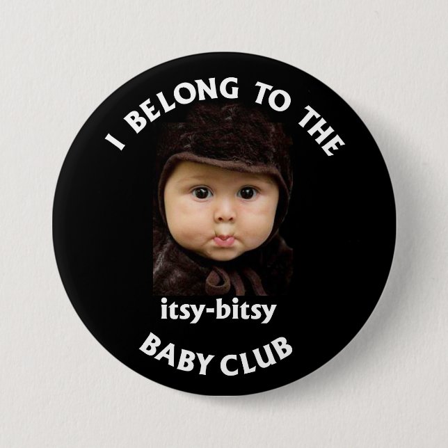 Bóton Redondo 7.62cm clube bitsy itsy do bebê (Frente)