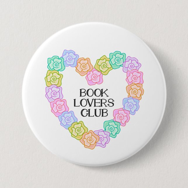 Bóton Redondo 7.62cm Clube de Amantes de Livros (Frente)