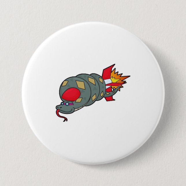 Bóton Redondo 7.62cm Cobra com foguete (Frente)