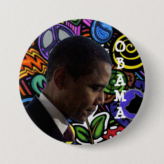 BÓTON REDONDO 7.62CM COLAGEM DA PAZ DE OBAMA