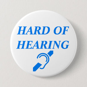 BÓTON REDONDO 7.62CM COM DEFICIÊNCIA AUDITIVA