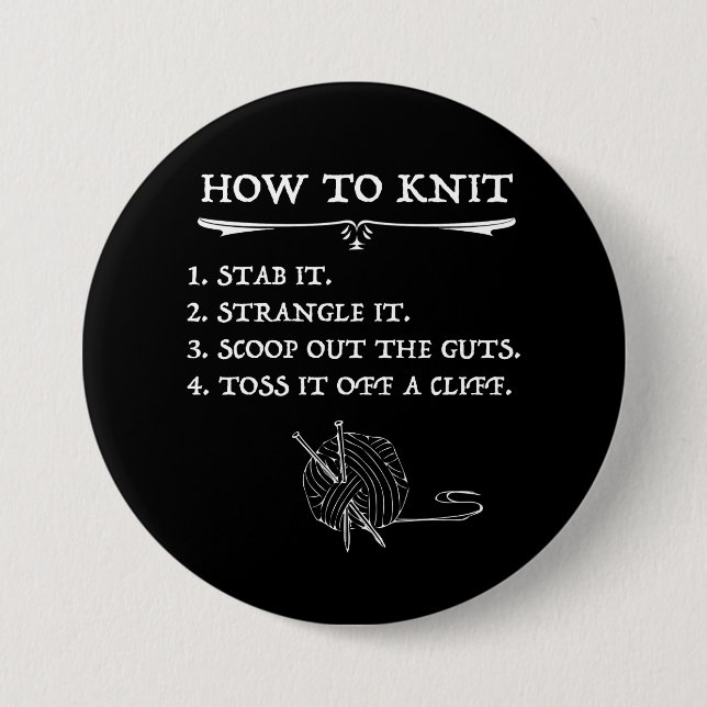 Bóton Redondo 7.62cm Como Knit Estilo De Halloween (Frente)