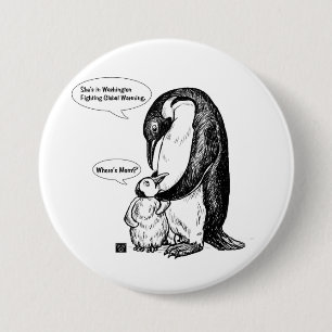 Bóton Redondo 7.62cm Consciência do Pinguim
