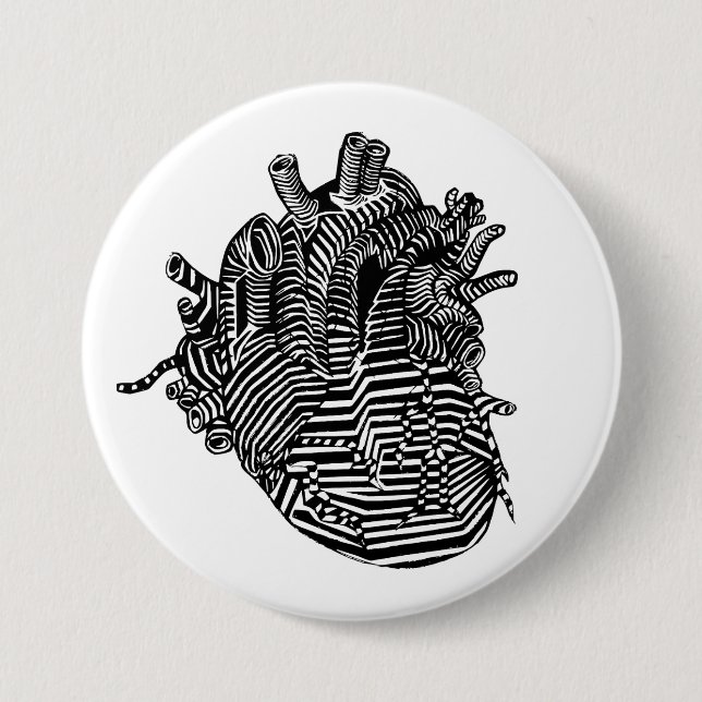 Bóton Redondo 7.62cm Coração (Frente)